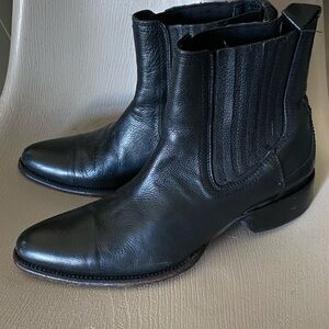 Mezcalero for calibre black leather ankle boot western Cowboy Boots men euro 43